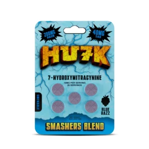Hu7k Hulk 7-Hydroxy Smashers Blend Chewable Tablets Blue Razz 40mg