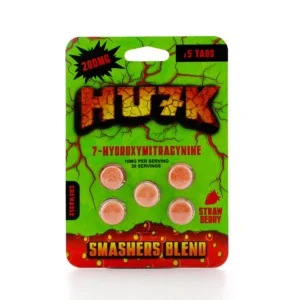 Hu7k Hulk 7-Hydroxy Smashers Blend Chewable Tablets Strawberry 40mg