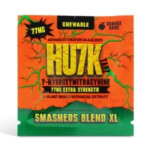Hu7k Hulk 7-Hydroxy Smashers Blend XL Chewable Tablets Orange Bang 77mg