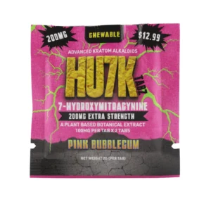Hu7k Hulk 7-Hydroxy Smashers Blend XL Chewable Tablets Pink Bubblegum 100mg